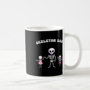 Caneca De Café Traje de Halloween de Pai Esqueleto Crânio Engraça