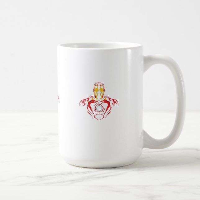 Caneca De Café Traje Vector Ironman - Núcleo de Arco Brilhante (Direita)