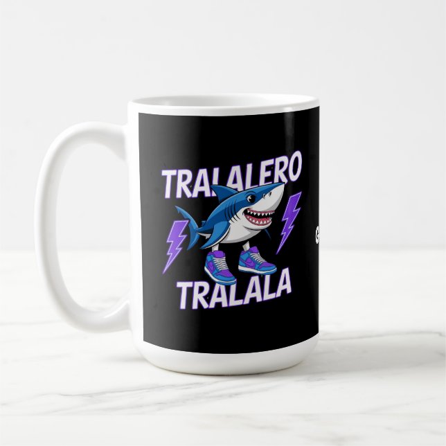 Caneca De Café Tralalalero Tralala Bootleg - Memória do Tubarão E (Esquerda)