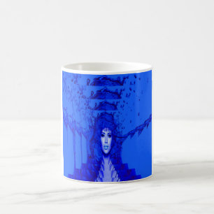 Caneca De Café Trança Azul
