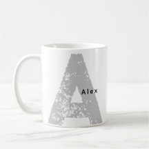 Trandy Oversize Monogramas Inicial & Nome Mug