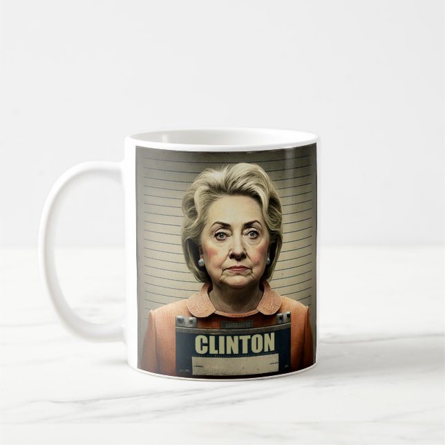 Caneca De Café Tranque-A! - Hillary Clinton (Esquerda)