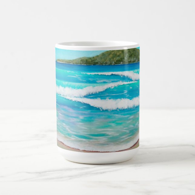 Caneca De Café Tranquil Beach Blue Waves — paisagem australiana (Centro)