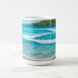 Caneca De Café Tranquil Beach Blue Waves — paisagem australiana