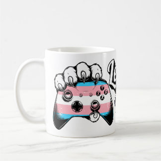 Caneca De Café Trans Pride Level Up Tiger Paw Controller Mug 2026