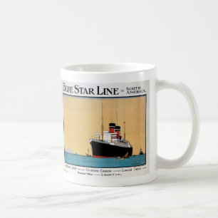 Caneca De Café Transatlântico Estrela Azul