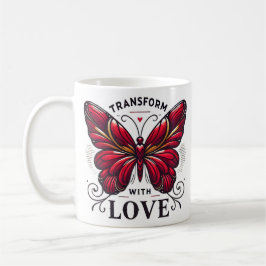 Caneca De Café Transform with Love Mug – Crimson Butterfly Gift
