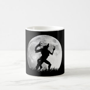 Caneca De Café Transformação da Lua cheia do homem-lobo do horr