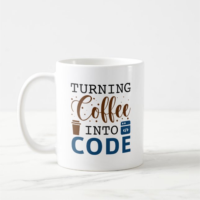 Caneca De Café Transformando Café em Código (Esquerda)