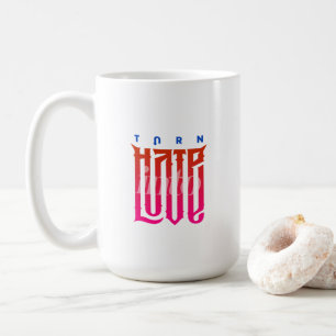 Caneca De Café Transforme o ódio em amor Clássica #15