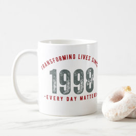 Caneca De Café Transforming Lives Since 1998 | Teacher mug |