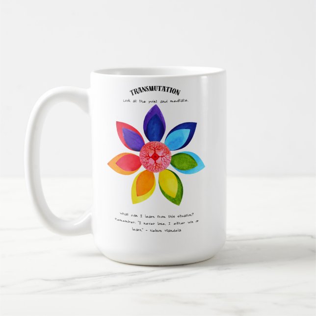 Caneca De Café Transmutação e Aprendendo Afirmação Positiva (Esquerda)