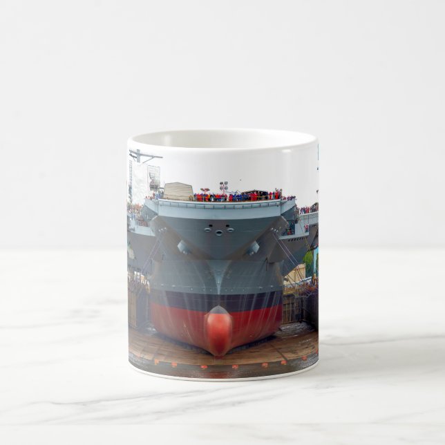 Caneca De Café TRANSPORTADORA AERONÁUTICA DOS EUA - CVN-78 Mug (Centro)