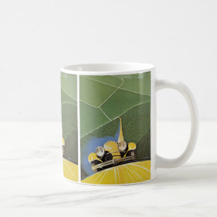Caneca De Café Transporte Antigo, Faróis de um Carro