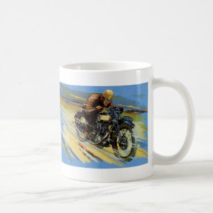 Caneca De Café Transporte de Viagens Antigas, Moto de Corrida