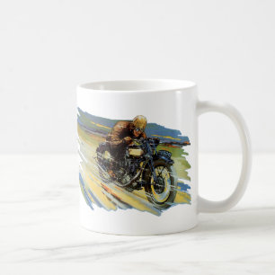 Caneca De Café Transporte de Viagens Antigos, Motocicleta de Corr