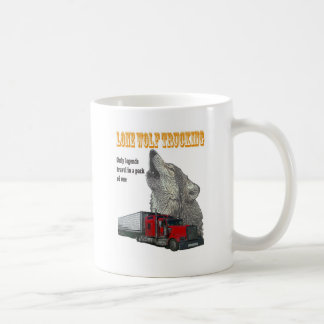 Caneca De Café Transporte por caminhão do lobo solitário