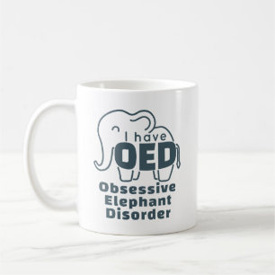 Caneca De Café Transtorno de Elefante Obsessivo Fofo