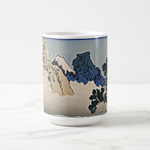 Caneca De Café Trás da montanha Fuji do rio Minobu Hokusai