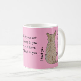 Caneca De Café Traseira de Rosas claro de Gato