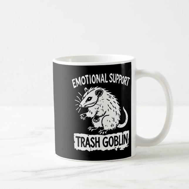 Caneca De Café Trash Goblin Ssum Emotional Suprt Funny Meme  (Direita)