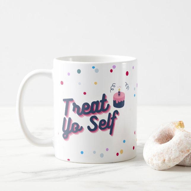 Caneca De Café Trate A Sua Própria Príbula De Aniversário Coffee  (Com Donut)