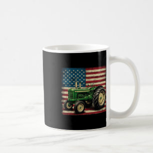 Caneca De Café Trator Agrícola Fazenda Bandeira EUA Trator Americ