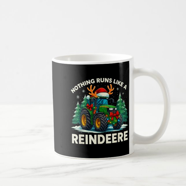 Caneca De Café Trator de Natal Engraçado Nada Funciona Como Uma R (Direita)