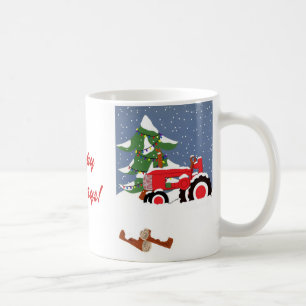 Caneca De Café Trator para o Natal