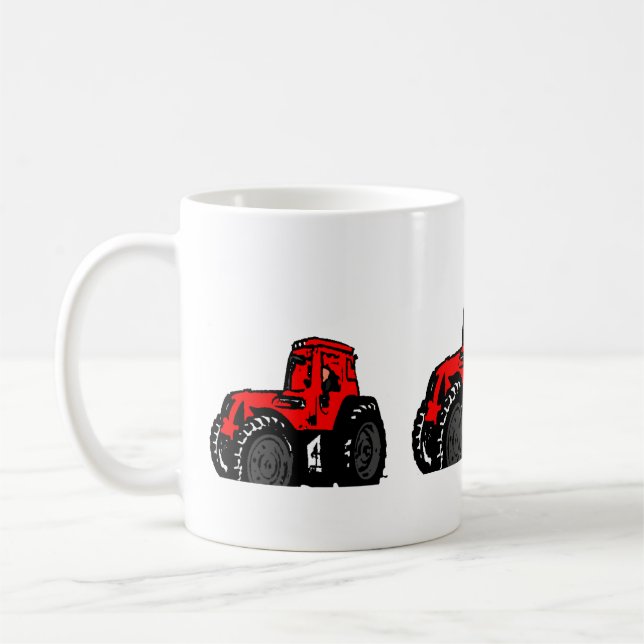 Caneca De Café Trator vermelho (Esquerda)