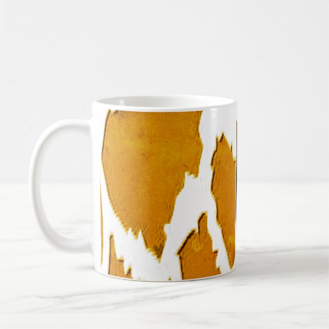 Caneca De Café Travesseiro de faixa de zebra impressa (Esquerda)