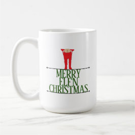 Caneca De Café Travessuras de Elfo Natal Corporativo