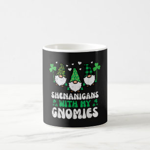 Caneca De Café Travessuras do Dia de São Patrício Com Gnomies Gno