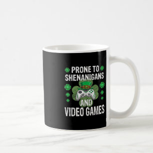 Caneca De Café Travessuras Video Games Funní Gamer Dia de São Pat