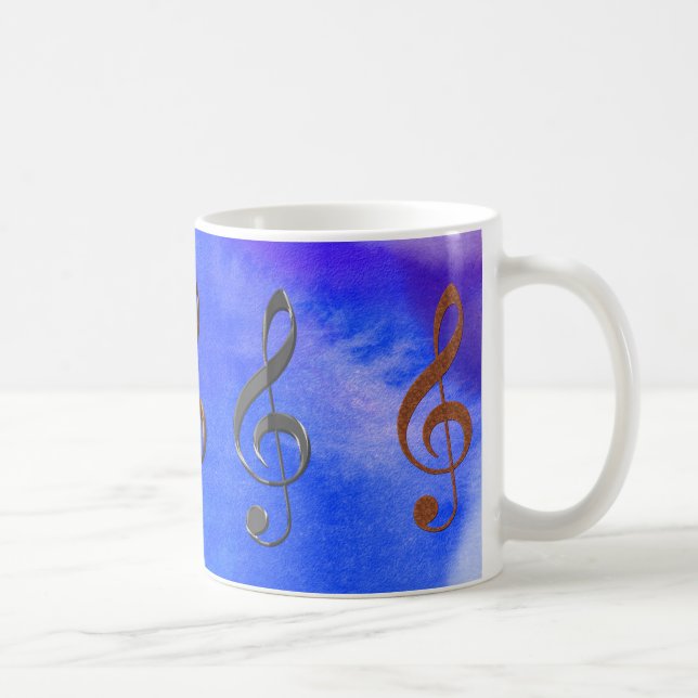 Caneca De Café Treble Cleff Music-Lover Mugs (Direita)