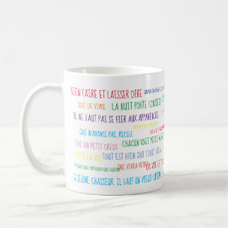 Caneca De Café Trechos Franceses Dizendo Mug