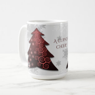 Caneca De Café Tree de Natal Festivo Vermelho Coffee Mug