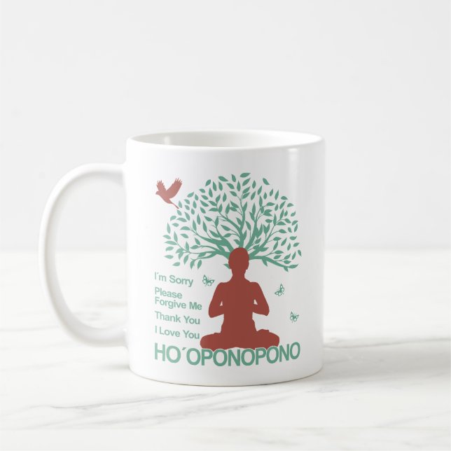 Caneca De Café Tree Ho´oponopono Prayer (Esquerda)