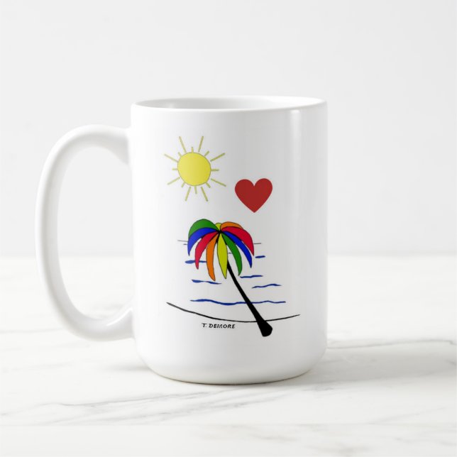 Caneca De Café Tree Sunny Palm Coffee Mug (Esquerda)