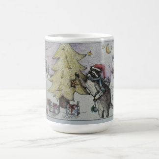 Caneca De Café treee que decora o guaxinim