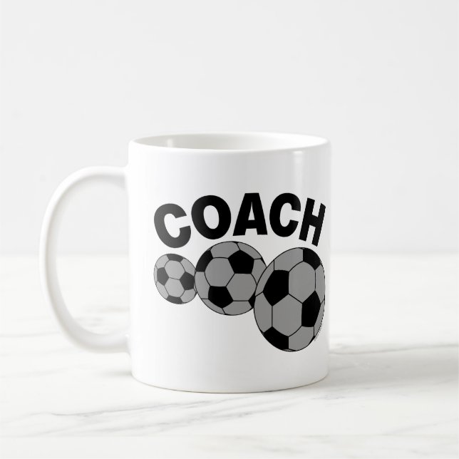 Caneca De Café Treinador 3 Soccer Balls (Esquerda)