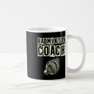 Caneca De Café Treinador de Badminton Peteca Raquete 