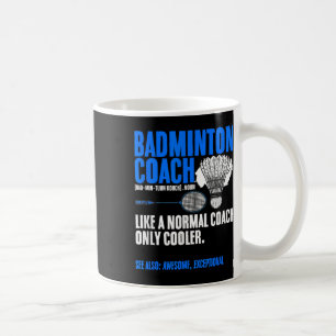 Caneca De Café Treinador de Badminton Raquete Lançador Hobby Pla