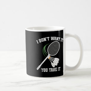 Caneca De Café Treinador de Badminton Sem Chorar Peteca Jogador d