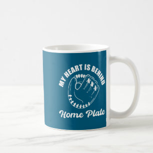 Caneca De Café Treinador de Beisebol Atrás da Placa Base Design