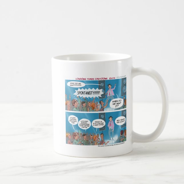 Caneca De Café Treinador de Espontaneidade Divertido (Direita)