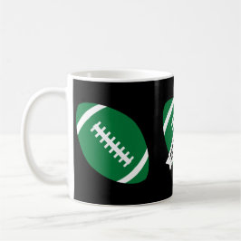 Caneca De Café Treinador de Futebol Verde / Equipe Personalizada 
