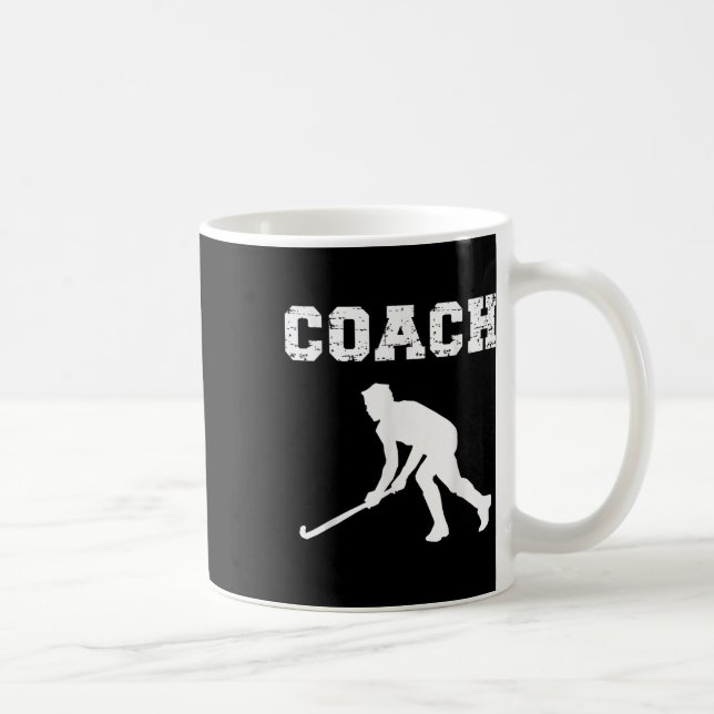 Caneca De Café Treinador de Hóquei em Campo Design. Instrutor de  (Direita)