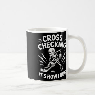 Caneca De Café Treinador de hóquei no gelo jogador, verificação c