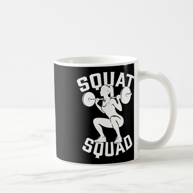 Caneca De Café Treinador de Parceiro de Workout ao Quadrado em Qu (Direita)